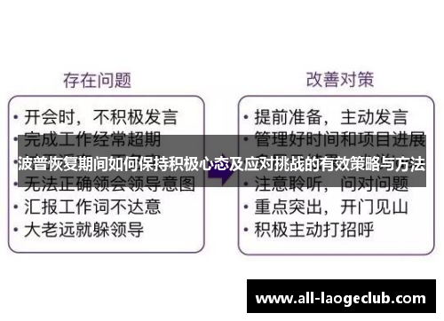 波普恢复期间如何保持积极心态及应对挑战的有效策略与方法 波普恢复期间如何保持积极心态及应对挑战的有效策略与方法